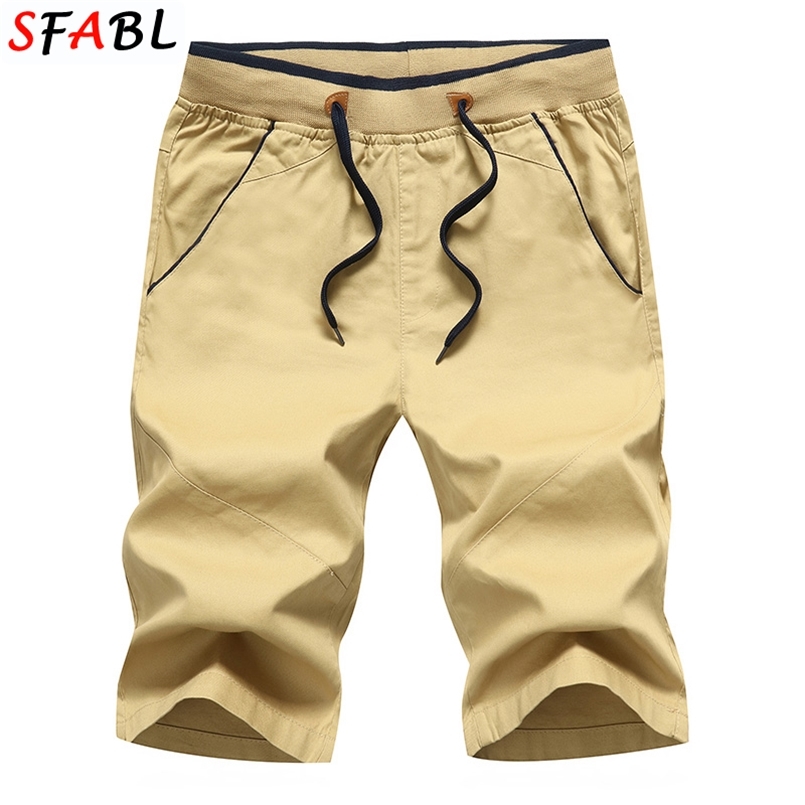 

SFABL Fashion Brand Casual Shorts Men Summer Short Pants Male Drawstring Men's Breathable Comfortable 5XL 210716, Khaki