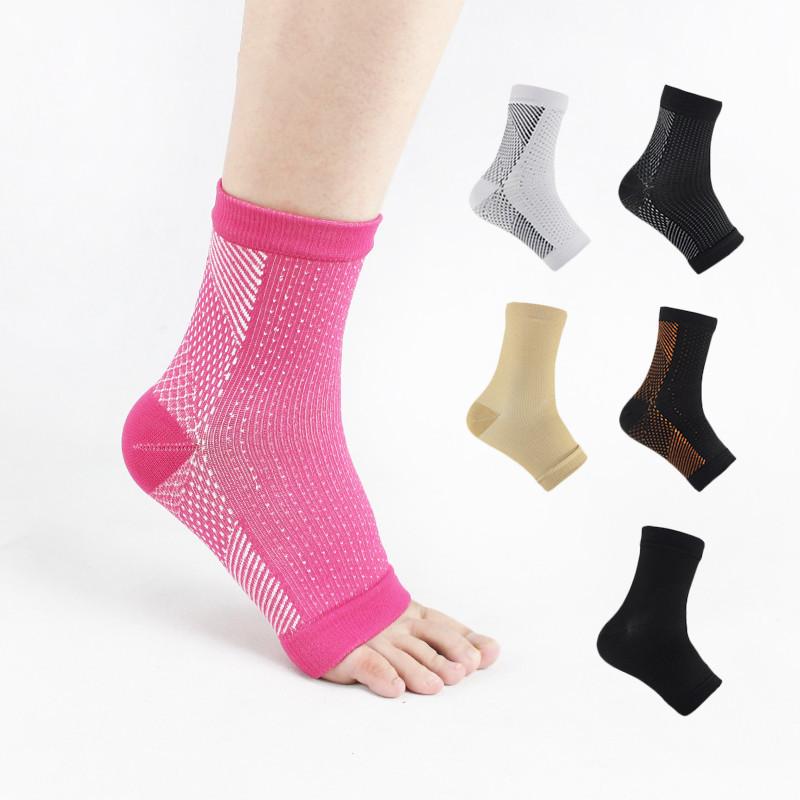 

Ankle Support 20pairs Elastic Protect Nylon Breathable Sports Protection Men Women Size Compression Foot Protector Sleeve, Rose