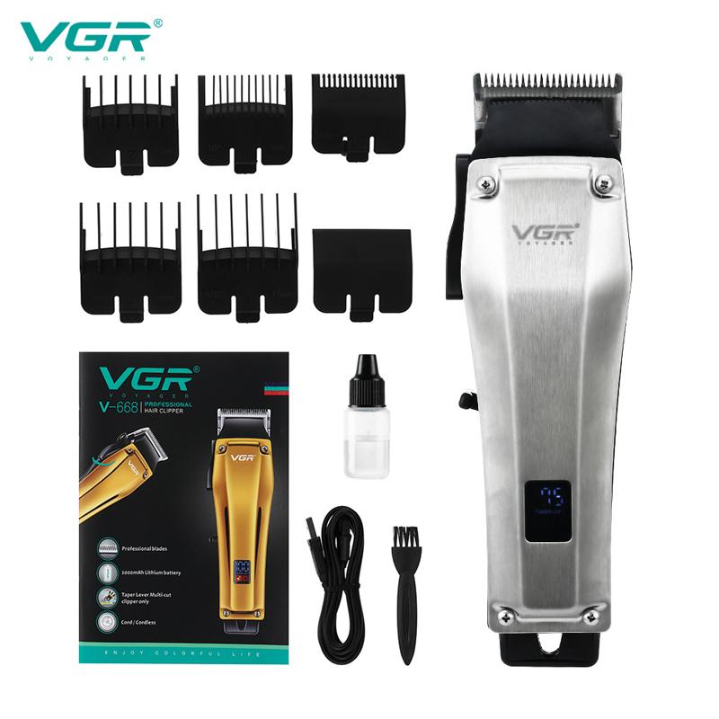 

Hair Clippers VGR V-668 High-power Digital Display Salon Electric Clipper Adult Oil-head USB Charging