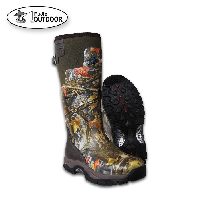 

Mens Comfortable Camo Neoprene Hunting Rain Boots