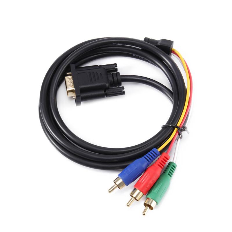 Audio Cables & Connectors 1.5m VGA To 3 RCA Lead Connector Cable For TV PC Laptop Computer-image-699451493