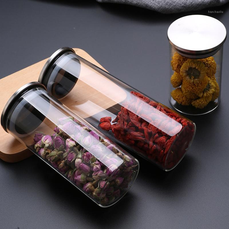 

Storage Bottles & Jars Mason Candy Jar For Spices Glass Bamboo Cover Container With Lids Cookie Kitchen And Wholesale