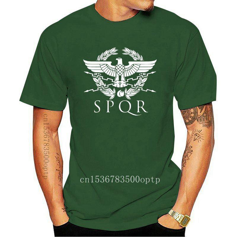 

Men's T-Shirts Classic SPQR Tee Shirt Mens O-neck Short Sleeved Pure Cotton T Shirts Byzantine Eagle Guy Oversize, Red