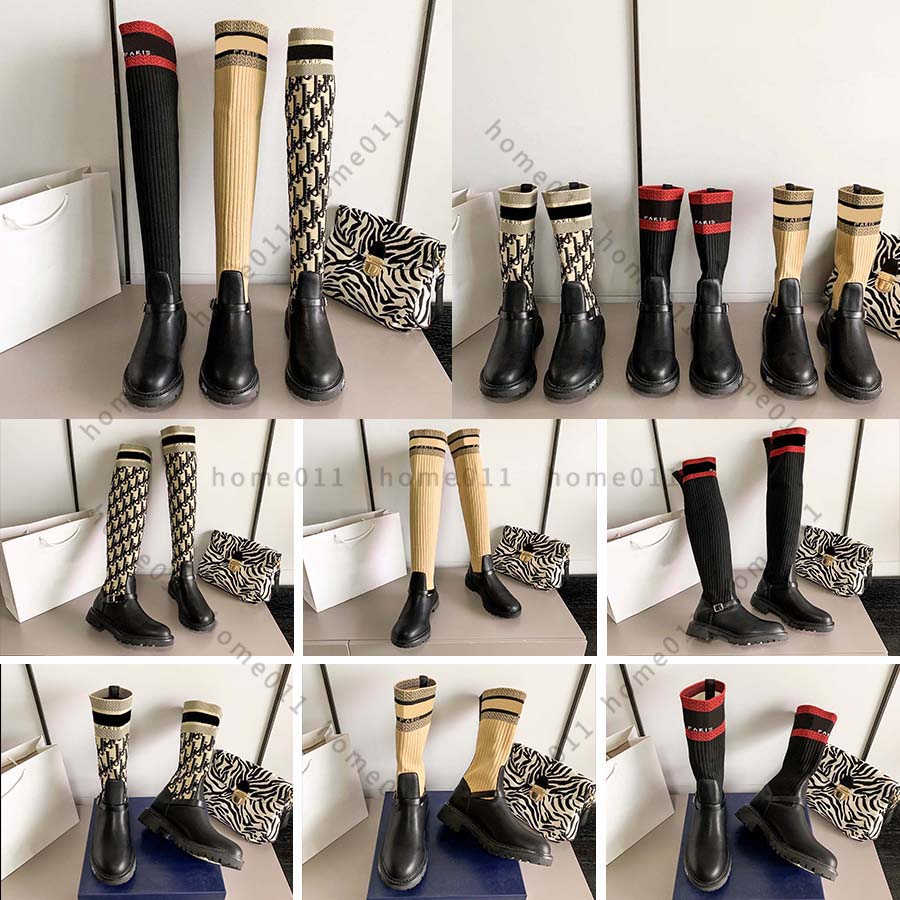 

The latest women boots electronic embroidery matching color letters logo round head middle boot for cowboy booties 01, #9