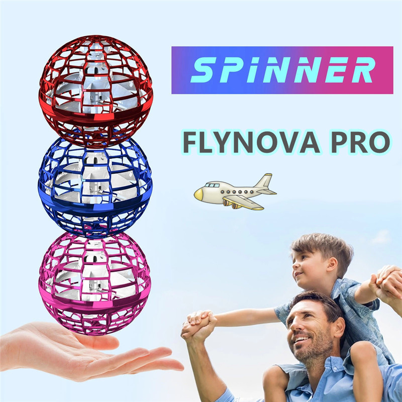 

Flynova Pro Flying Ball LED Toy Mini Helicopter UFO Flyorb Boomerang Spinner Hand Induction Operated Drone Gift Adults Kids Toys