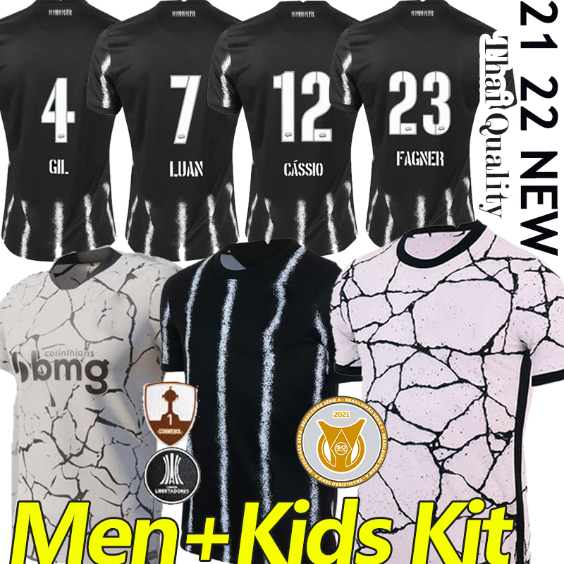

21/22 Corinthian soccer jersey Timão 2021 2022 100th Anniversary camisas de futebol third GIL FAGNER PEDRINHO Special version men+kids kit uniforms, 21-22 away