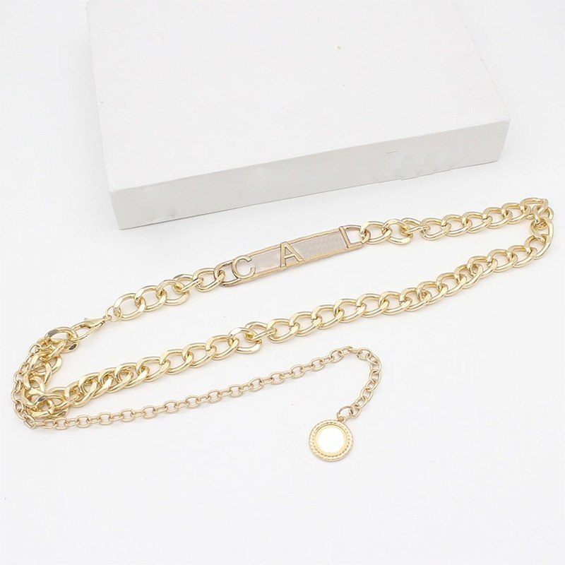 

Womens Chain Belt Chains Waistband Designer Belts Dress Golden Sliver Letters Buckle Luxury Waist Fashion Girdle Accessories Jariser, Letter