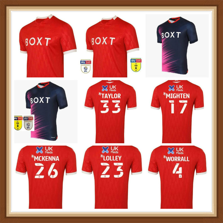 

21 22 Nottingham Soccer Jerseys Forest LOLLEY GRABBAN 2021 2022 WATSON CASH Football Shirt SILVA AMEOBI men Thailand Jersey, Red