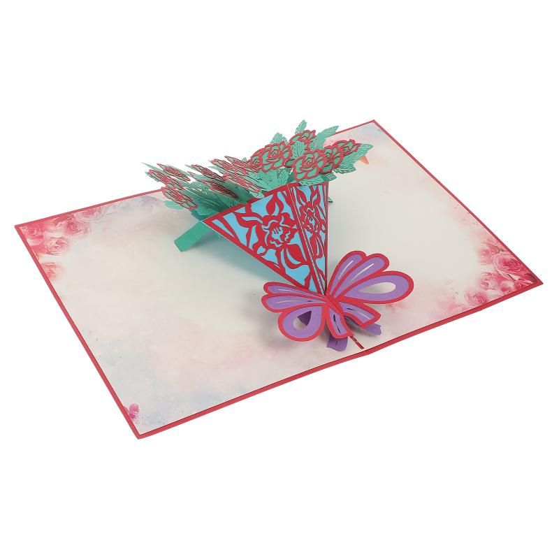 

Greeting Cards 1 Set Decorative 3D Flower Shaped Festival Gifts