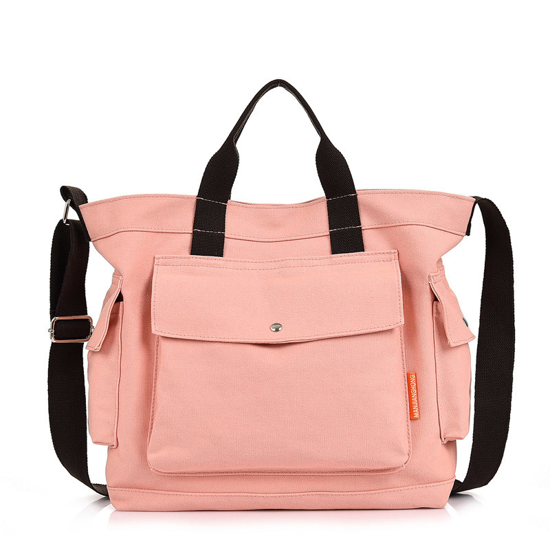 

HBP Women Handbag Purse Ladies Tote Bag Large Size Package Canvas Shopping Bag Plain Style Wide Shoulder Strap