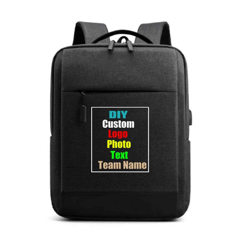 

Backpack Customize Your Picture 2021 Rechargeable Laptop Bag Leisure, Black