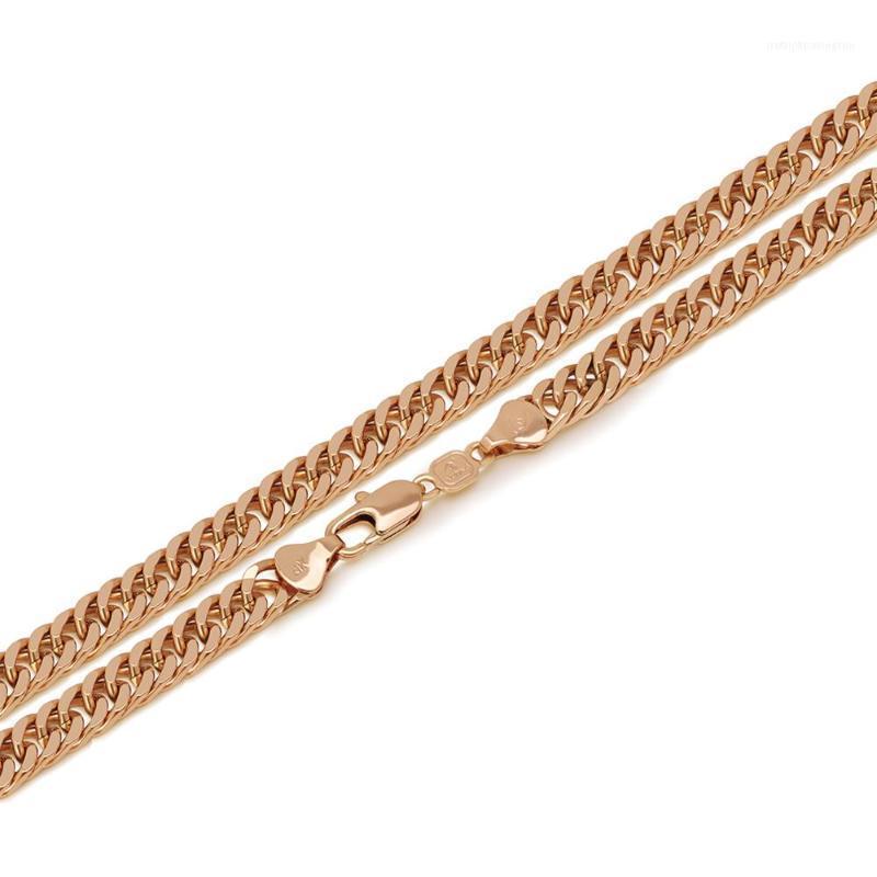

MxGxFam ( 50 Cm X 6 Mm ) 20 Inch Hiphop Cuban Chain Gold Color Necklaces For Men Fashion Jewelry Nickel Free1