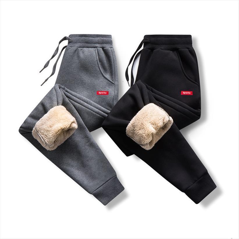 

thick fleece jogger cotton trousers women pants winter super warm velvet sweatpants streetwear tracksuit autumn joggers 4xl, Black