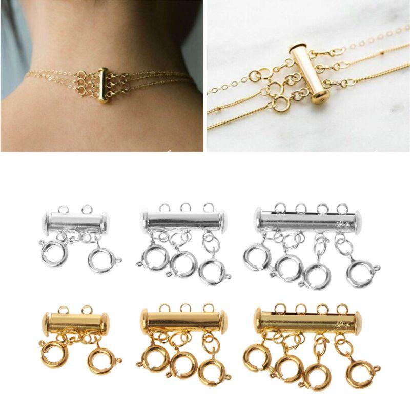

Other Multi Strand Necklace Clasp Layering Layered Detangler Spacer Untangle Necklaces Lobster Clasps For Jewelry
