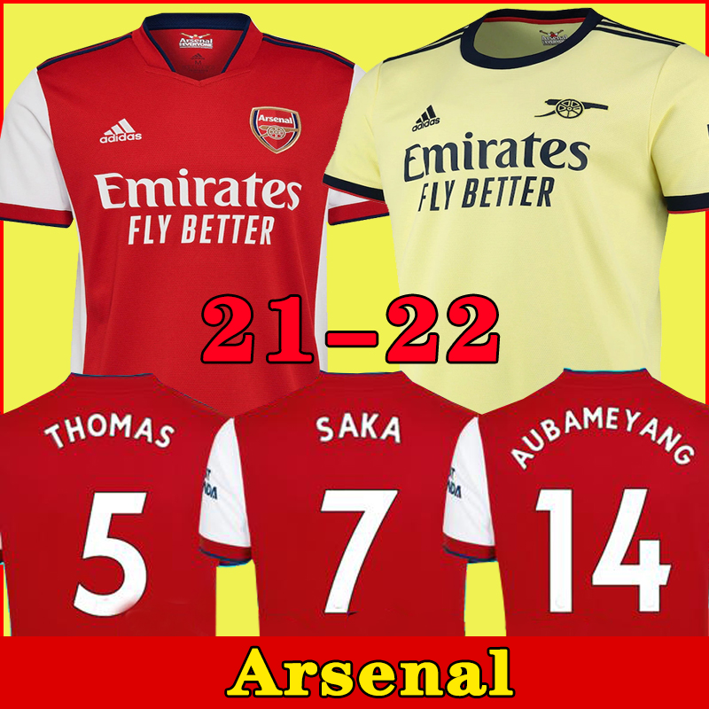 

21 22 Arsenal soccer jersey Fans Player Gunners TAVARES PEPE SAKA THOMAS WILLIAN NICOLAS CEBALLOS LACAZETTE 2022 football shirt Men Kids kit Maillot Camiseta futbol, 21/22 home men jersey