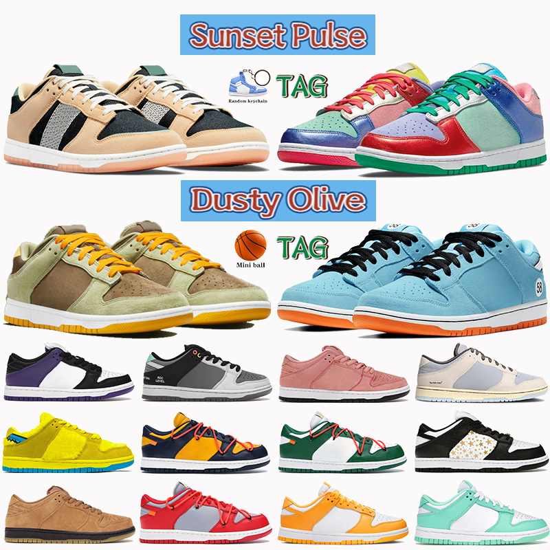 

2021 Top mens running shoes Sunset Pulse dusty olive rooted in peace court purple pink laser orange black white men sneakers women trainers, 49# bubble wrap packaging