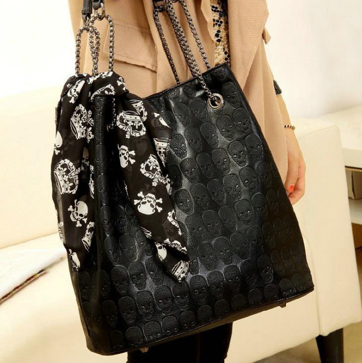 

Chain Bag Cute Trendy Scarf Casual Women's Shoulder Bags, Black