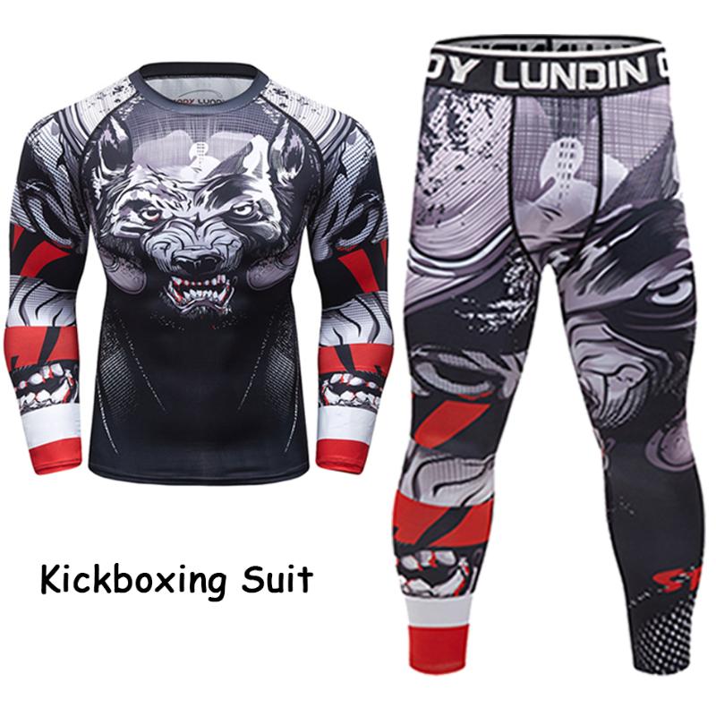 

Men's Tracksuits Men Sport Sportsuit Boxeo Rashguard Jiu Jitsu +Pants Fitness T Shirt UCF BJJ Boxing Set Gym Rash Guard Fightwear, 12