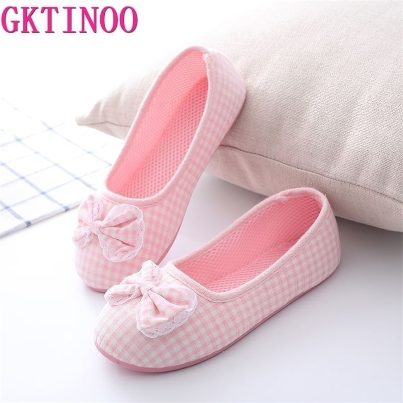 

GKTINOO Winter-Autumn At Home Thermal Cotton-Padded Slipper's Cotton Indoor With Soft Outsole Shoe 211110, Pink