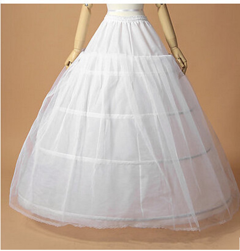 

Ball Gown Wedding Petticoat with lace Underskirt Wedding Dresses 4 hoops good quality wedding accessories, White