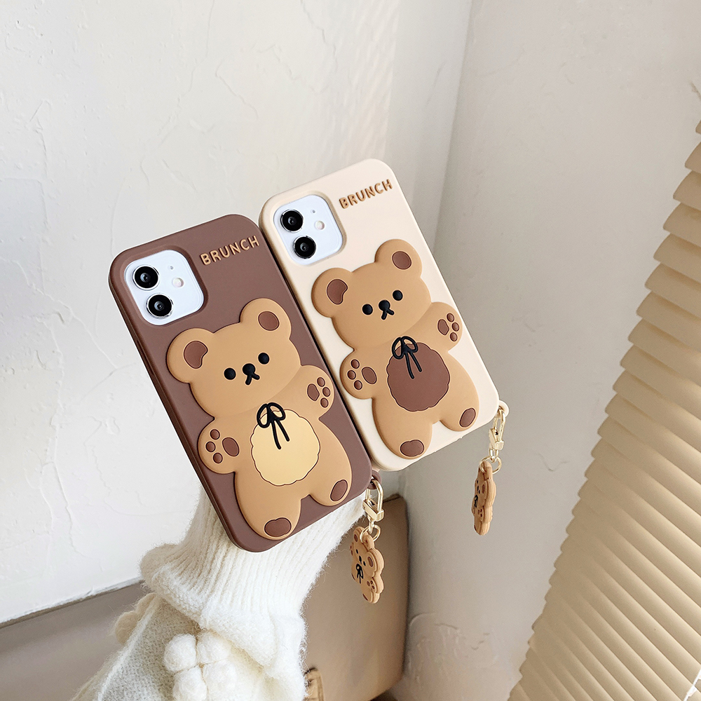 

Cartoon style bow-knot bear cell-phone Silicone cases unique back cover for Huawei Mate30 Mate40 P30 P40 Pro Nova 5 6 7 8 Protective shell p