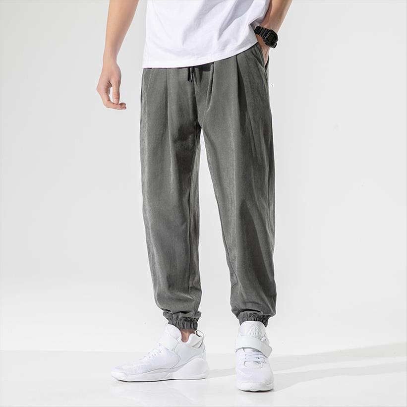 

summer hip hop harem women pants joggers ankle length loose trousers male casual baggy tie feet streetwear, Black