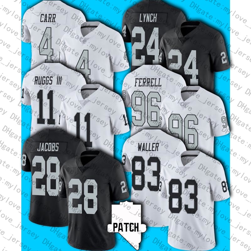 

83 Darren Waller 11 Henry Ruggs III Jersey 24 Marshawn Lynch Bo Jackson Jerseys Hunter Renfrow Clelin Ferrell 98 Maxx Crosby Trayvon Mullen, Man size s-xxxl (txz)