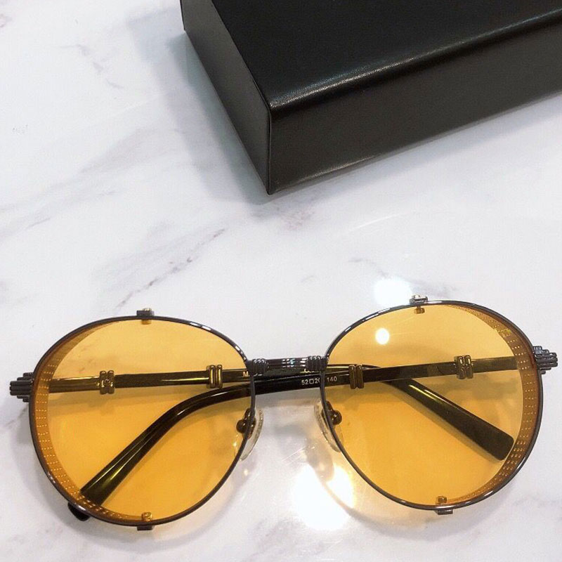 

Sunglasses mens womens black frames fashion shopping party beach outdoor driving men and women glasses yellow lenses designer top quality with original box