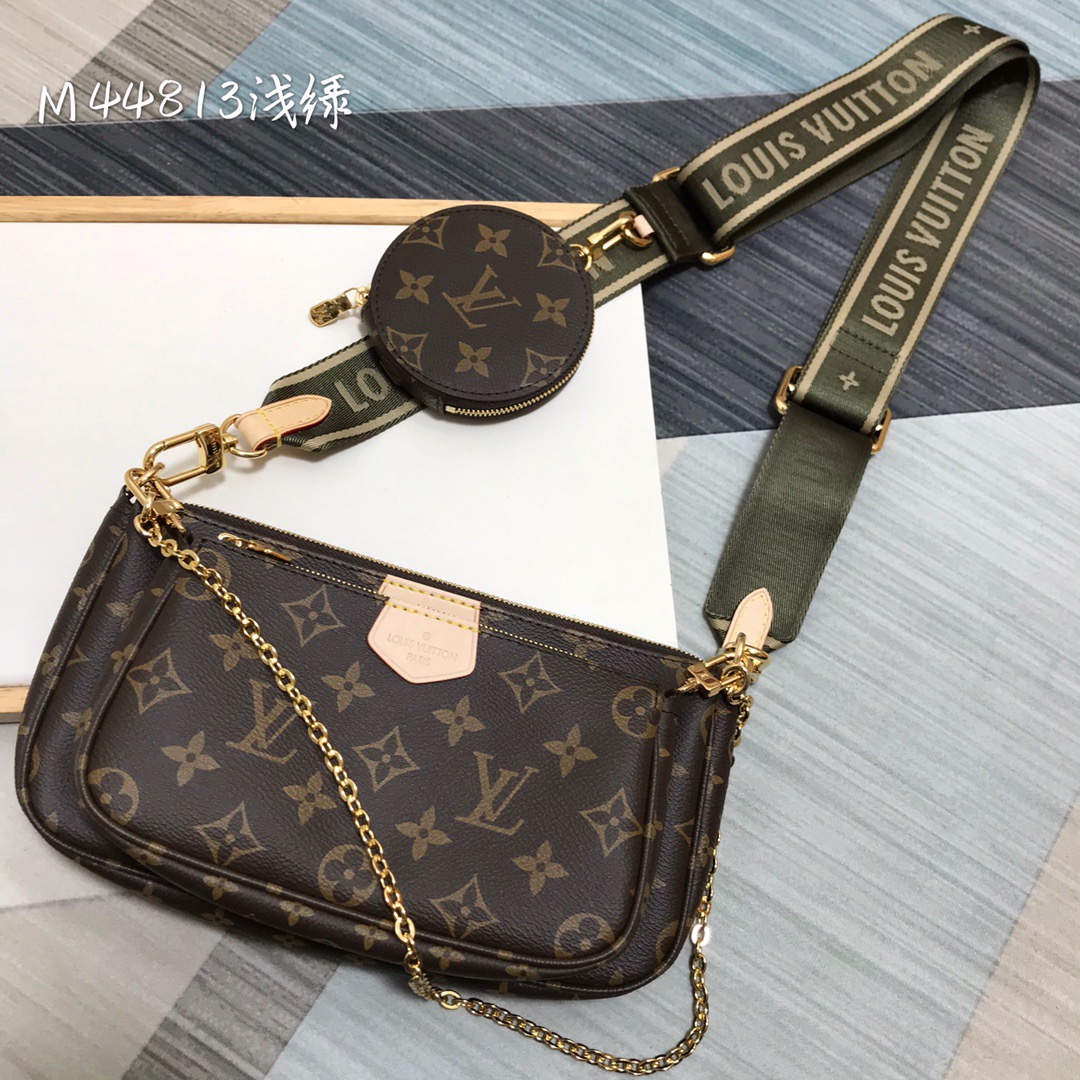 

YSLGGLVLOUISVITTONVUTTON 3pieces set high qulity Designer bag womens handbags MULTI POCHETTE ACCESSORIES cross, Red;black