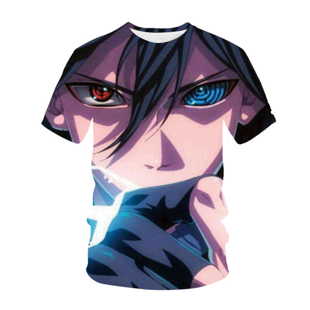 

T-shirt Fu Renzhuan Naruto era animation peripheral round neck short sleeve lovers, White;black