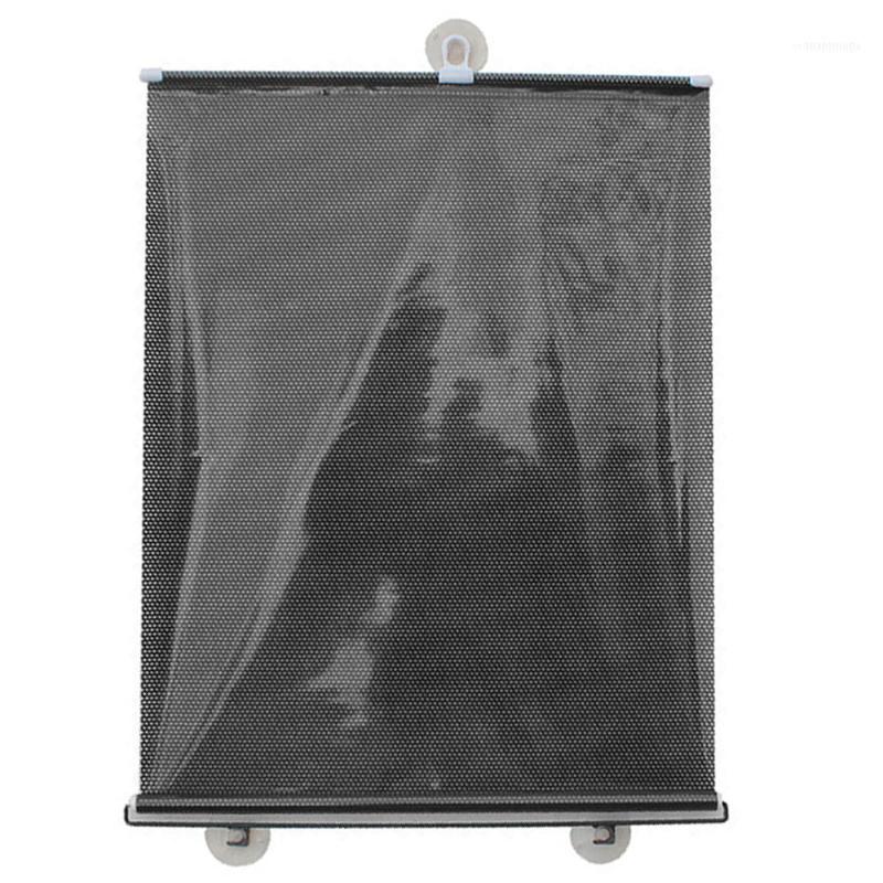 

Car Sunshade Black PVC Retractable Windshield Sun Shade Visor Folding Auto Block Cover Front Window Roller Blind 50cm*125cm1