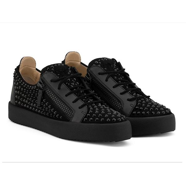 

GIUSEPPEZANOTTI&#132 New Mens luxe Sneakers low cut Spikes Flats shoes For Men Women Leather Sneakers Party progettista Couple Hig yeF, 1 no box