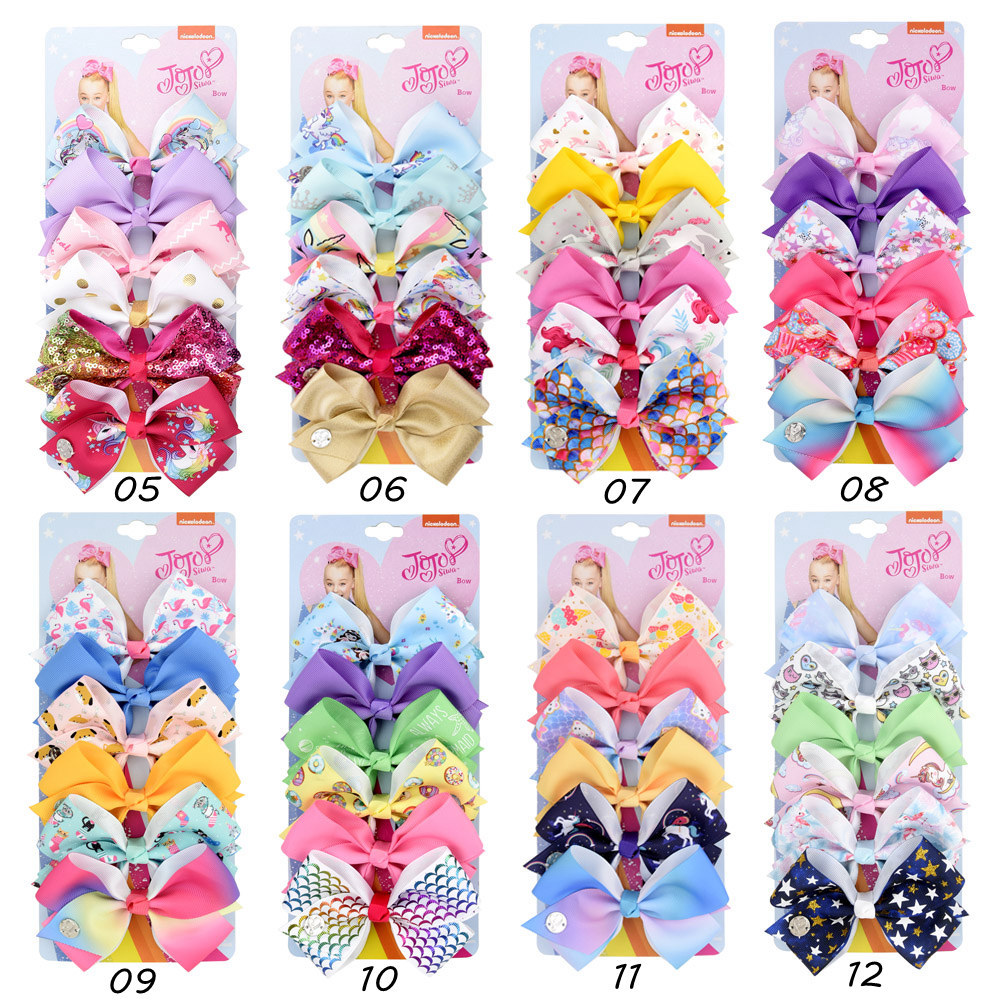 

Baby Hair Clips Barrettes Kids bowknot barrette Unicorn Mermaid Grosgrain Hairpins Clippers Girls headwear Animal print Christmas Hair Accessories 6pcs/set KFJ09, 8 types