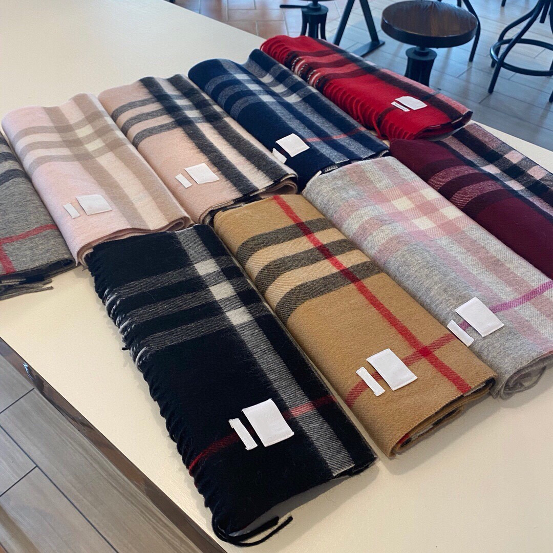 

2021 Christmas Gift Scarf Classic Winter Cashmere Scarves For Men Women High End Check Plaid Shawls Men Women Scarfs