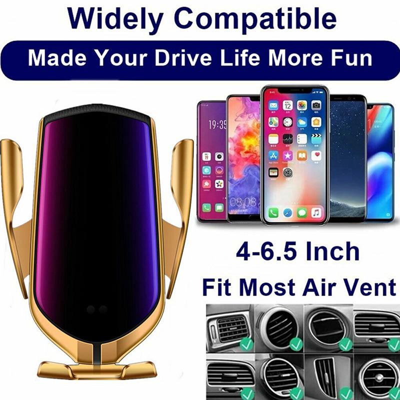 

Cell Phone Mounts & Holders Wireless Charger Car Mount Automatic Clamping Fast Charging Holder Arrival