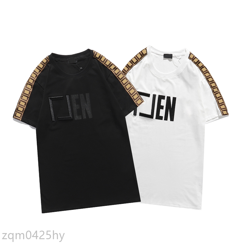 

2021FF Fashion Mens Stylist T Shirts Summer Tees Crane Printing High Quality Shirt Hip Hop Men Women Short Sleeve Tee Size S-3XL OAO, White;black