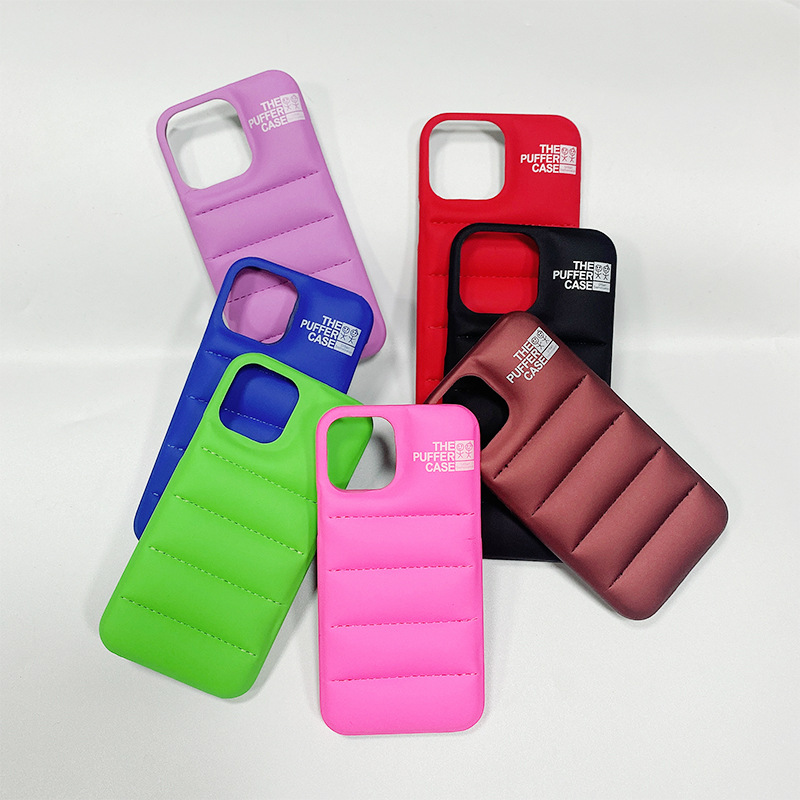 

Fashion Down Jacket Phone Cases high quality For iPhone 13 12 11 Pro X XS Max XR 7 8 Plus SE The Puffer Case Soft Silicone Cover, P06-not for sale