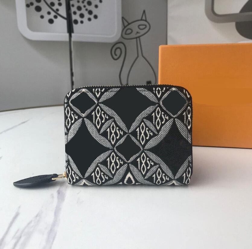 

Top Quality Jacquard Textured Wallets Retro Fun Large Capacity Handbag Messenger Bag Luxury Designer Multi-Card Position Men's and Women's Wallet Coin Purses