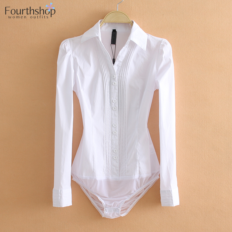 

2021 Elegant Bodysuits for Women Office Lady Work White Body Shirt Long Sleeved Bodycon Fashion Tops and Blouses Female Clothes, Black