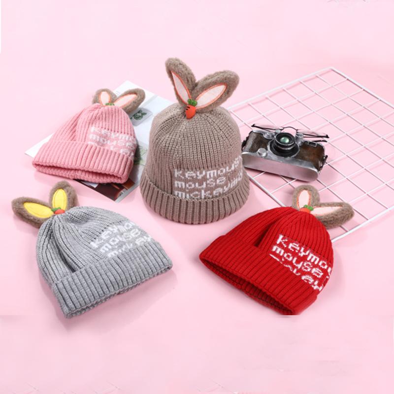 

Caps & Hats 2022 Toddler Baby Winter Knit Hat Boys Girls Ear Shape Warm Beanie Fashion Letter Pattern Cap, Yellow