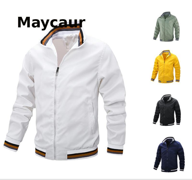 

Mens Jackets And Coats Men's Bomber Jacket Spring Autumn Men Fashion Army Outdoors Clothes Casual Streetwear, White