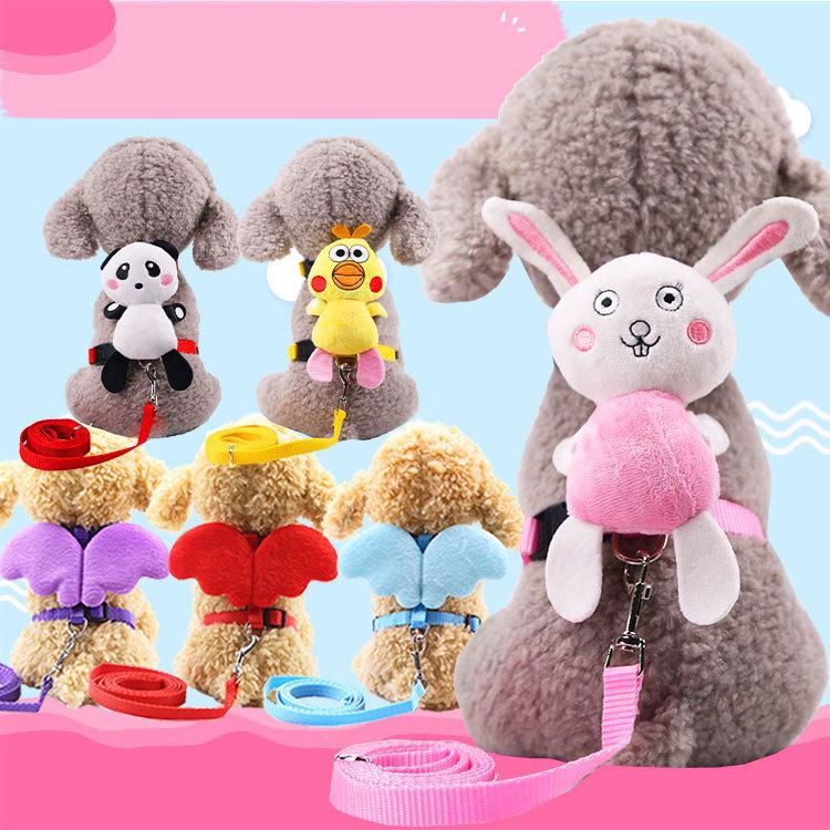 

Dog Collars & Leashes Cute Angel Wing Pet Puppy Leads For Small Dogs Cats Designer Adjustable Harness Accessories