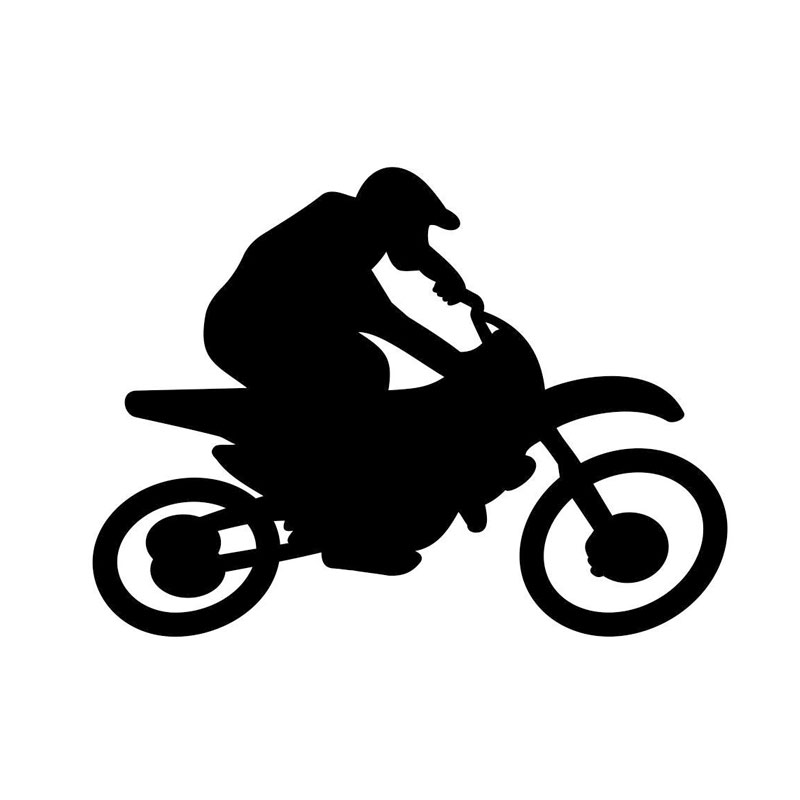 Car Sticker Personality Creative Fashion MOTOCROSS Sports Car Sticker Car Decorative Cover Scratch Black/white, 13cm*10cm-image-686460606