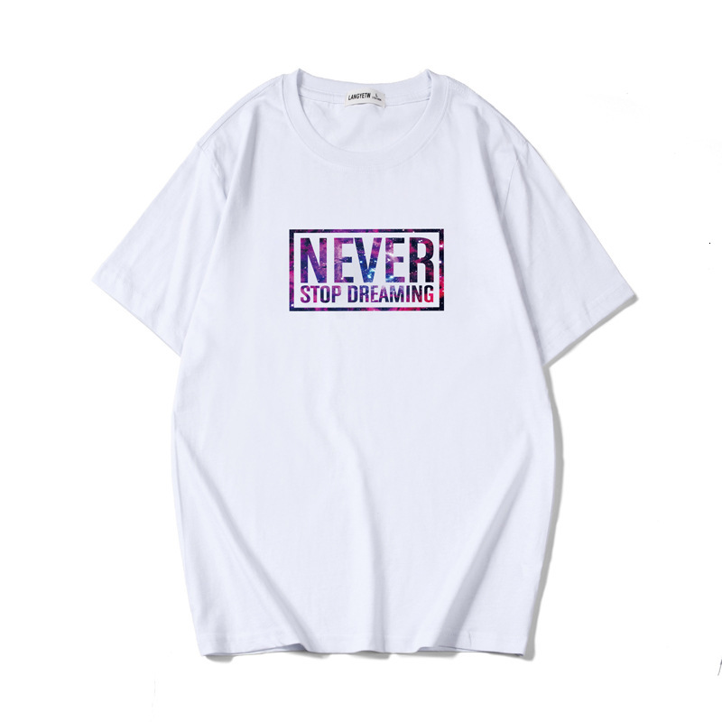 

t shirt summer men's short sleeve trend printing young students loose cotton round neck men, White;black
