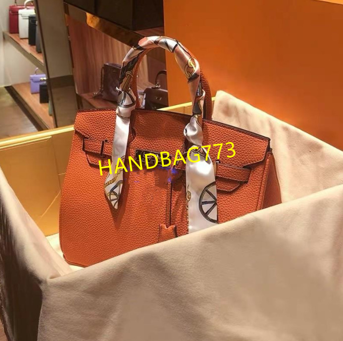 

Hong Kong Purchasing Agent Big Brand Handbag Large Capacity Real leather 2021 New Style Berkin Bag hot solds womens bags designers handbags, Orange