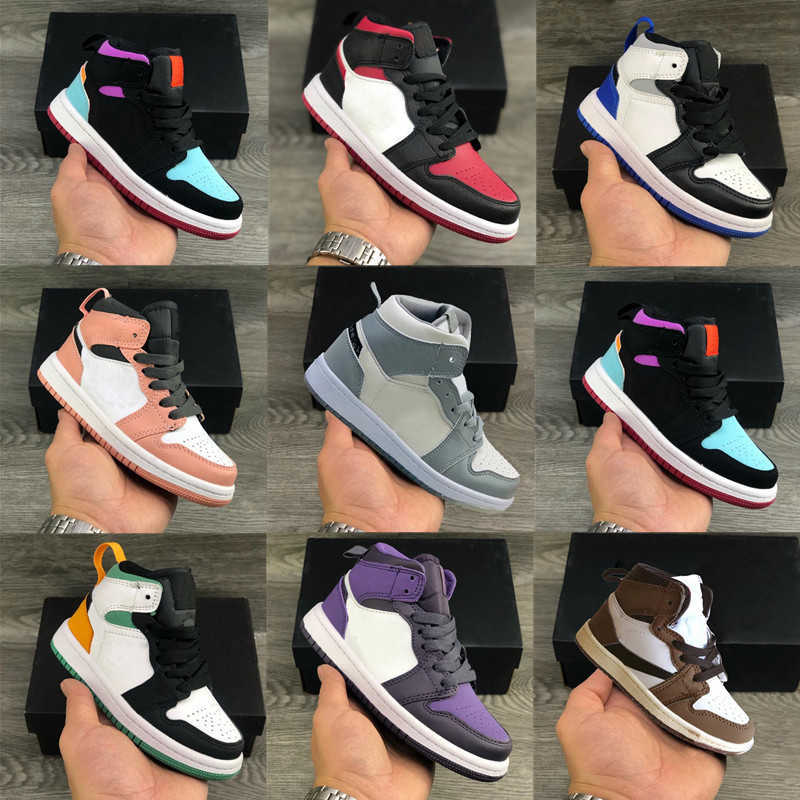 

Infants Toddler Children Hi OG kids Jacks Basketball Shoe Mocha Travis Scotts 1S Toddlers 35th Anniversary Trainers AJS1 I Mid PJ Tucker Kim, Color 1