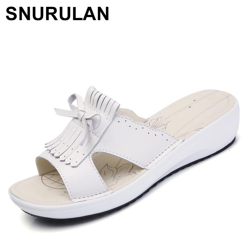 

Bohemia Casual Women Flat Platform Tassel Butterfly-Knot Sandals Wedges Beach Shoes Flip Flops WomenE066, Black