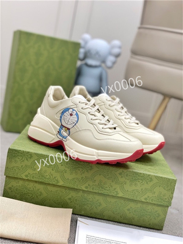 

2022 fashion Newest Rhyton leather sneaker mens designer shoes Strawberry wave mouth Tiger Web print Luxury Vintage Trainer women Designers womens hd210704, Choose the color