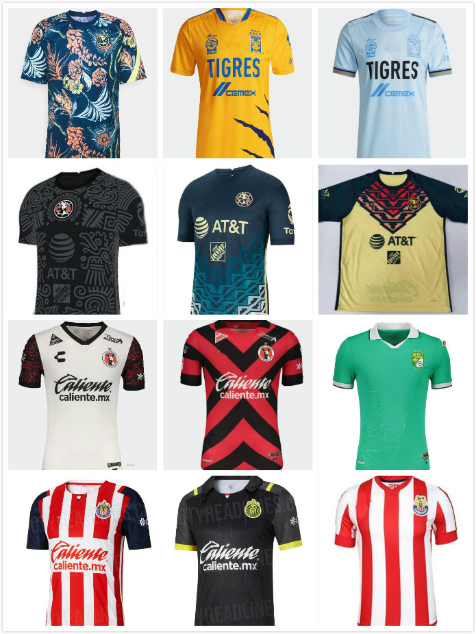 

21 22 club america soccer jerseys UANL Tigres 2021 2022 chivas Guadalajara mx liga football shirt maillots de foot