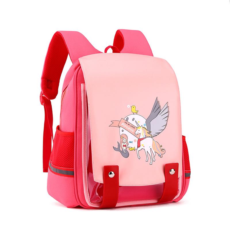 

School Bags 2021 Waterproof Children For Boys Girls Cartoon Kids Book Bag Orthopedic Backpacks Primary Schoolbag Mochilas, Pink